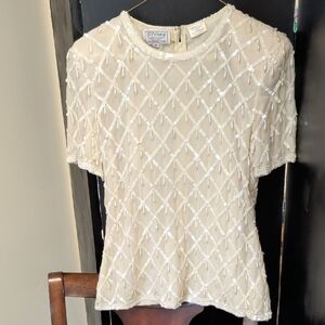 Stenay Ivory Sequin Embellished Blouse